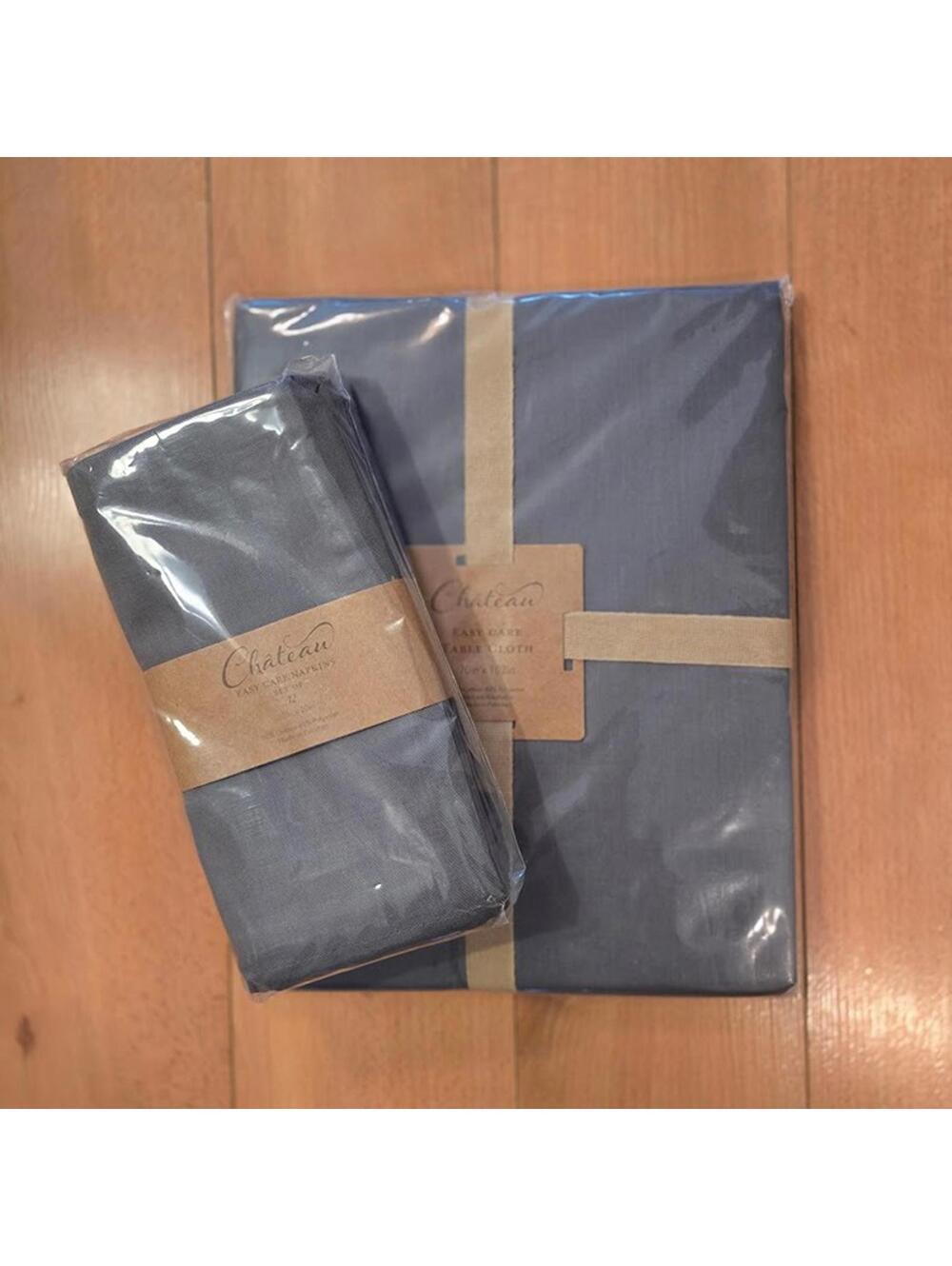 Set of Chateau Napkins & Table Cloth - Color: Grey NWT